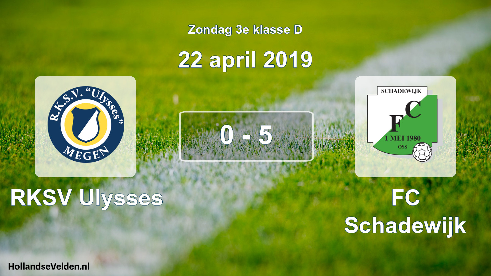 Total number of matches played: RKSV Ulysses - FC Schadewijk 0 - 5 (22 April 2019)