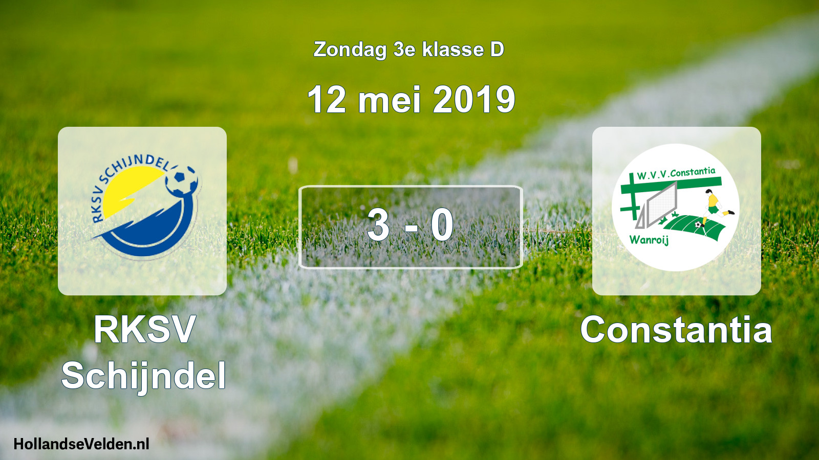 Total number of matches played: RKSV Schijndel - Constantia 3 - 0 (12 May 2019)