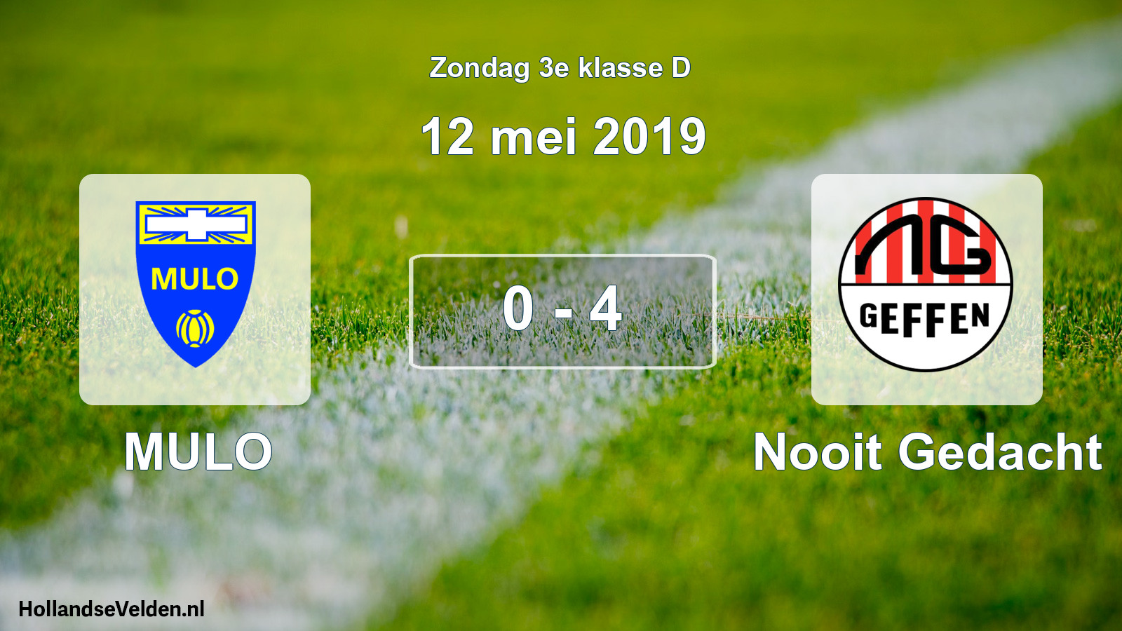Total number of matches played: MULO - Nooit Gedacht 0 - 4 (12 May 2019)