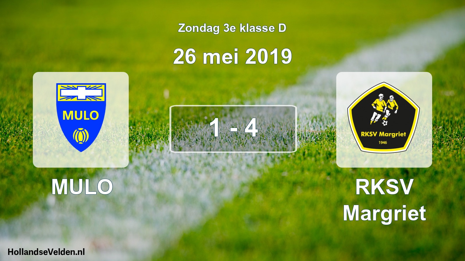 Total number of matches played: MULO - RKSV Margriet 1 - 4 (26 May 2019)