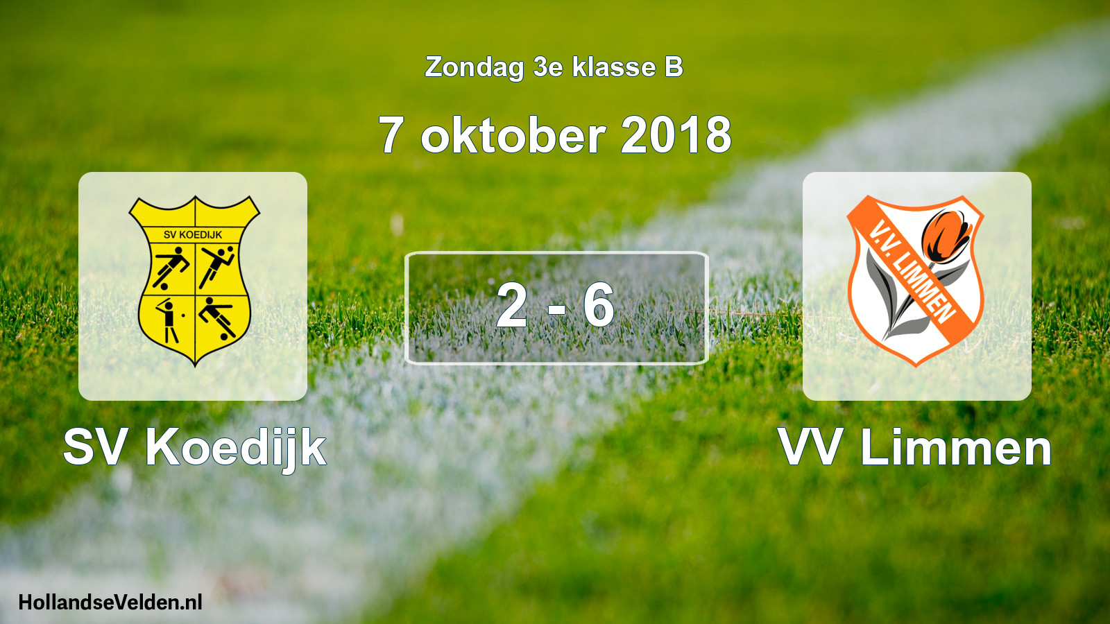 Total number of matches played: SV Koedijk - VV Limmen 2 - 6 (7 October 2018)