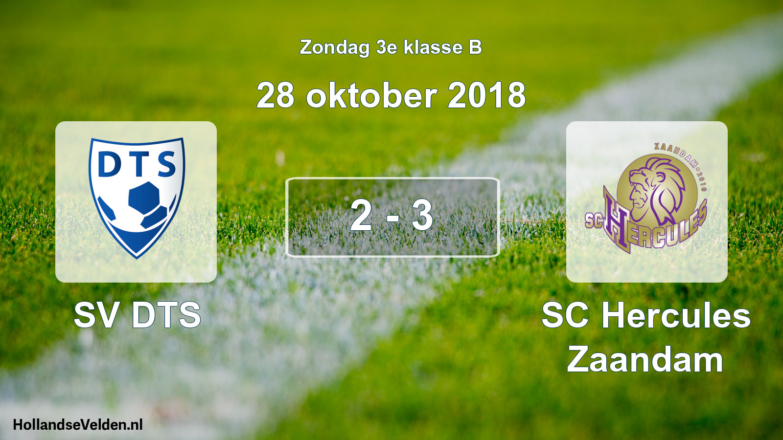 Total number of matches played: SV DTS - SC Hercules Zaandam 2 - 3 (28 October 2018)