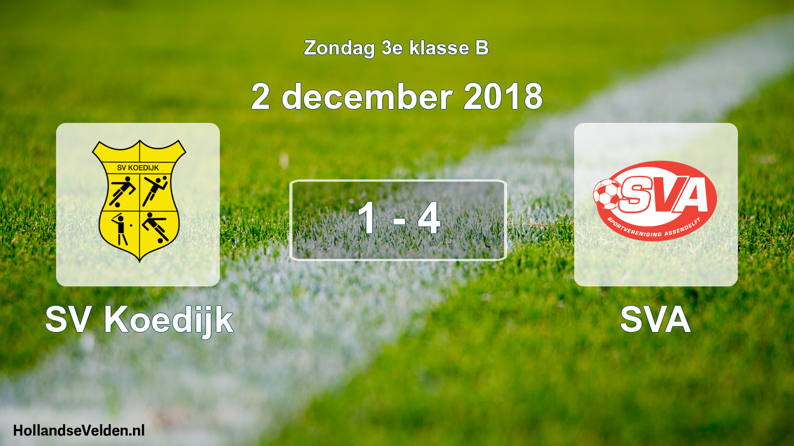Total number of matches played: SV Koedijk - SVA 1 - 4 (2 December 2018)