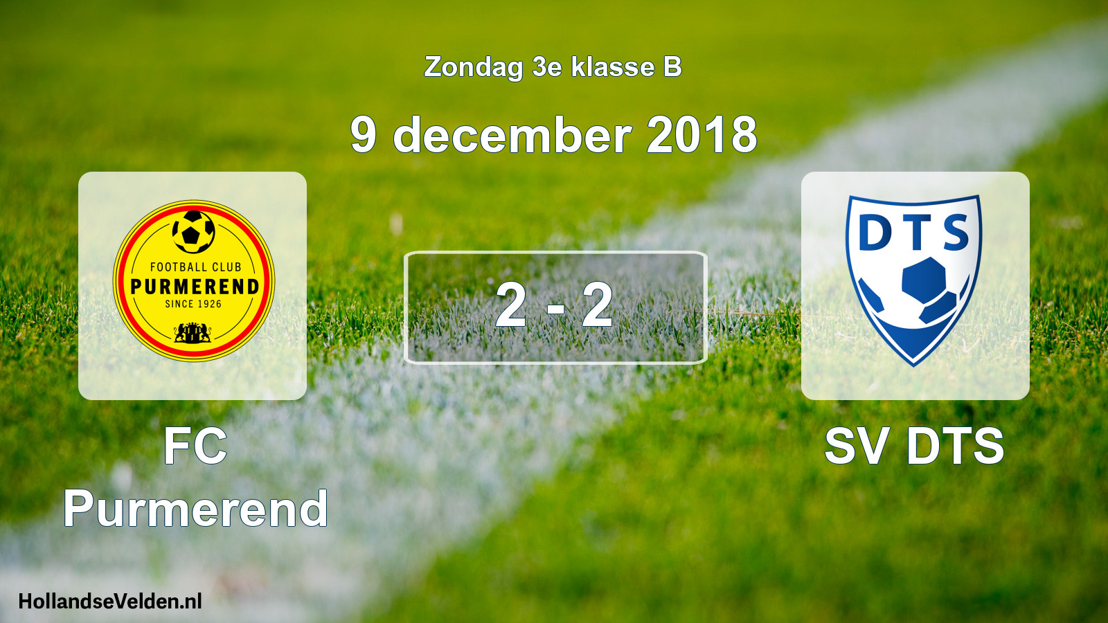 Total number of matches played: FC Purmerend - SV DTS 2 - 2 (9 December 2018)