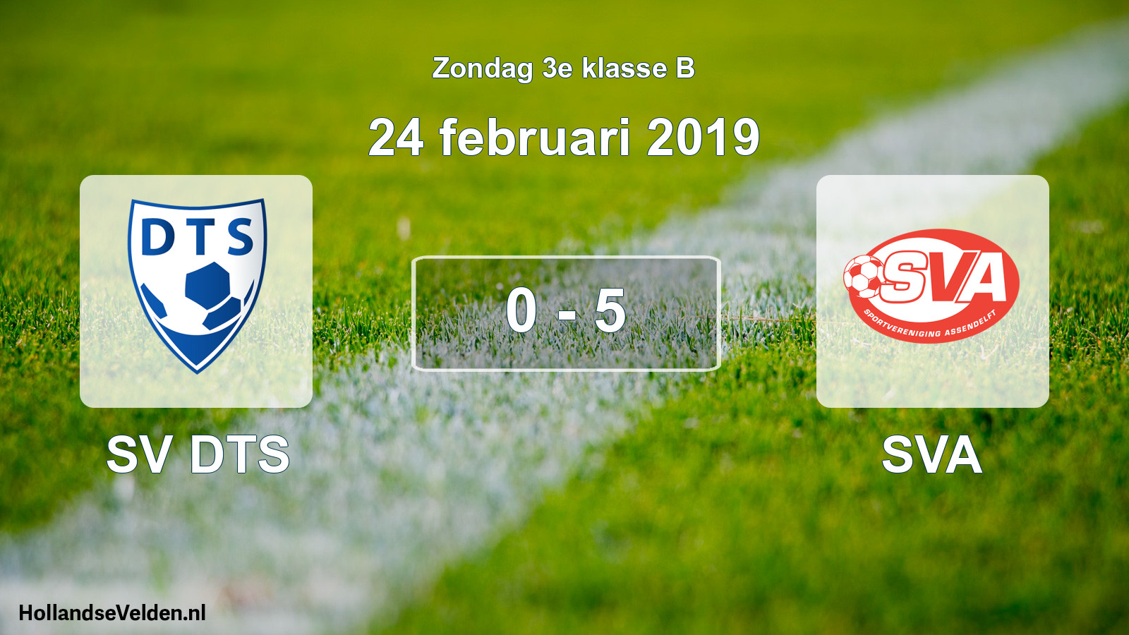 Total number of matches played: SV DTS - SVA 0 - 5 (24 February 2019)