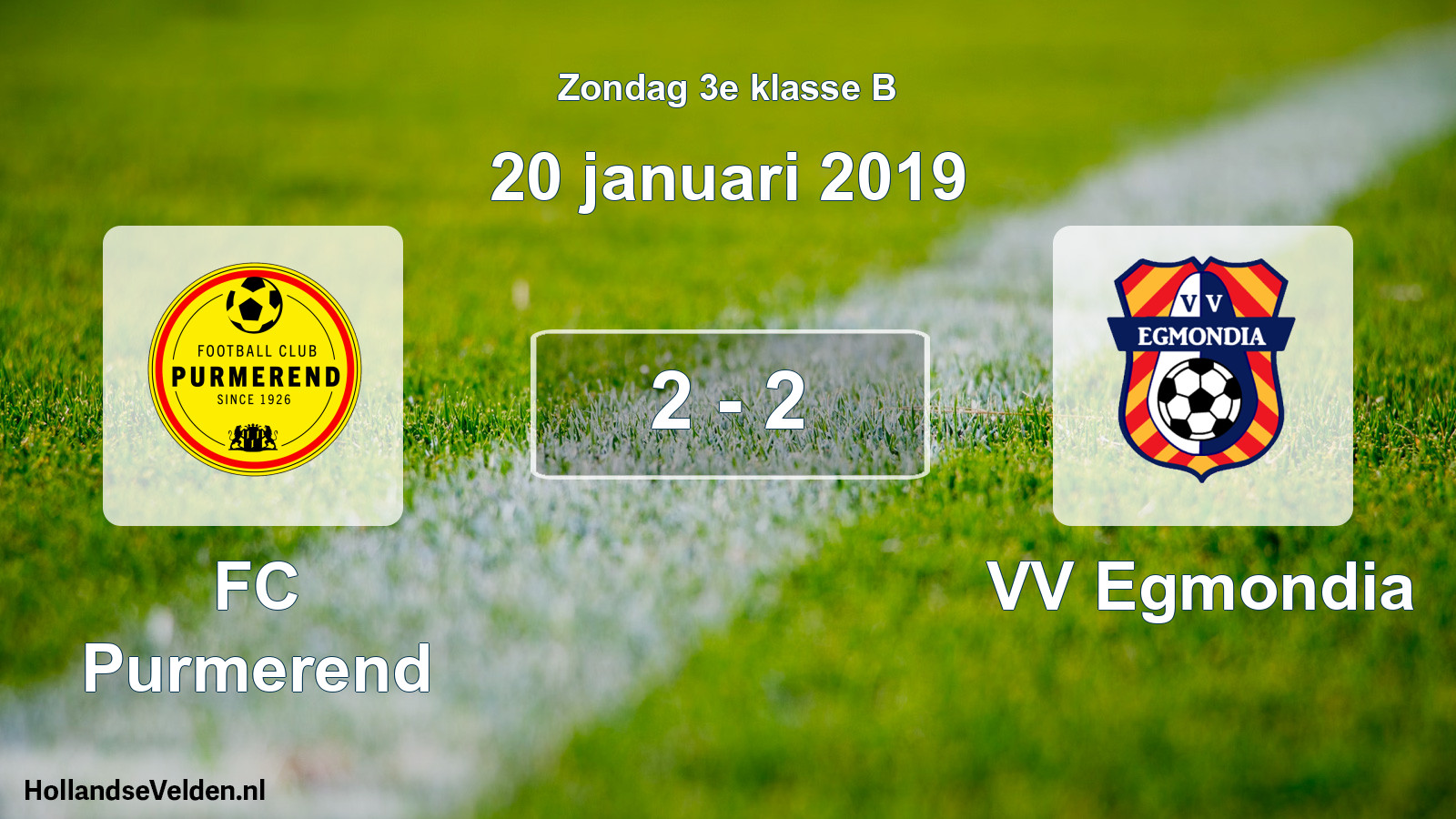 Total number of matches played: FC Purmerend - VV Egmondia 2 - 2 (20 January 2019)