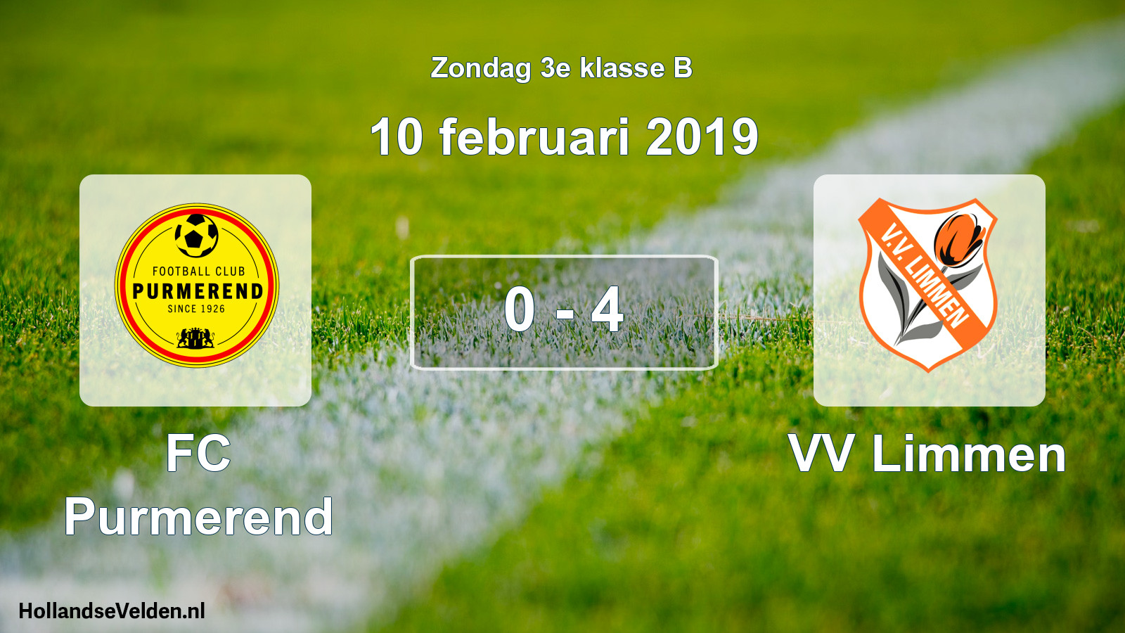 Total number of matches played: FC Purmerend - VV Limmen 0 - 4 (10 February 2019)