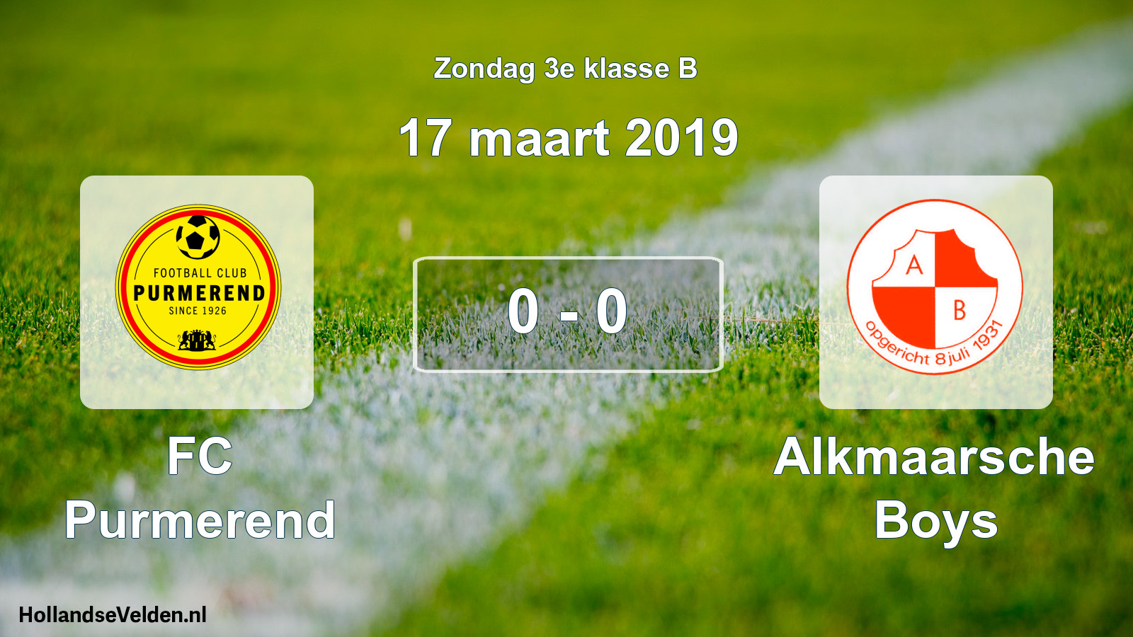 Total number of matches played: FC Purmerend - Alkmaarsche Boys 0 - 0 (17 March 2019)