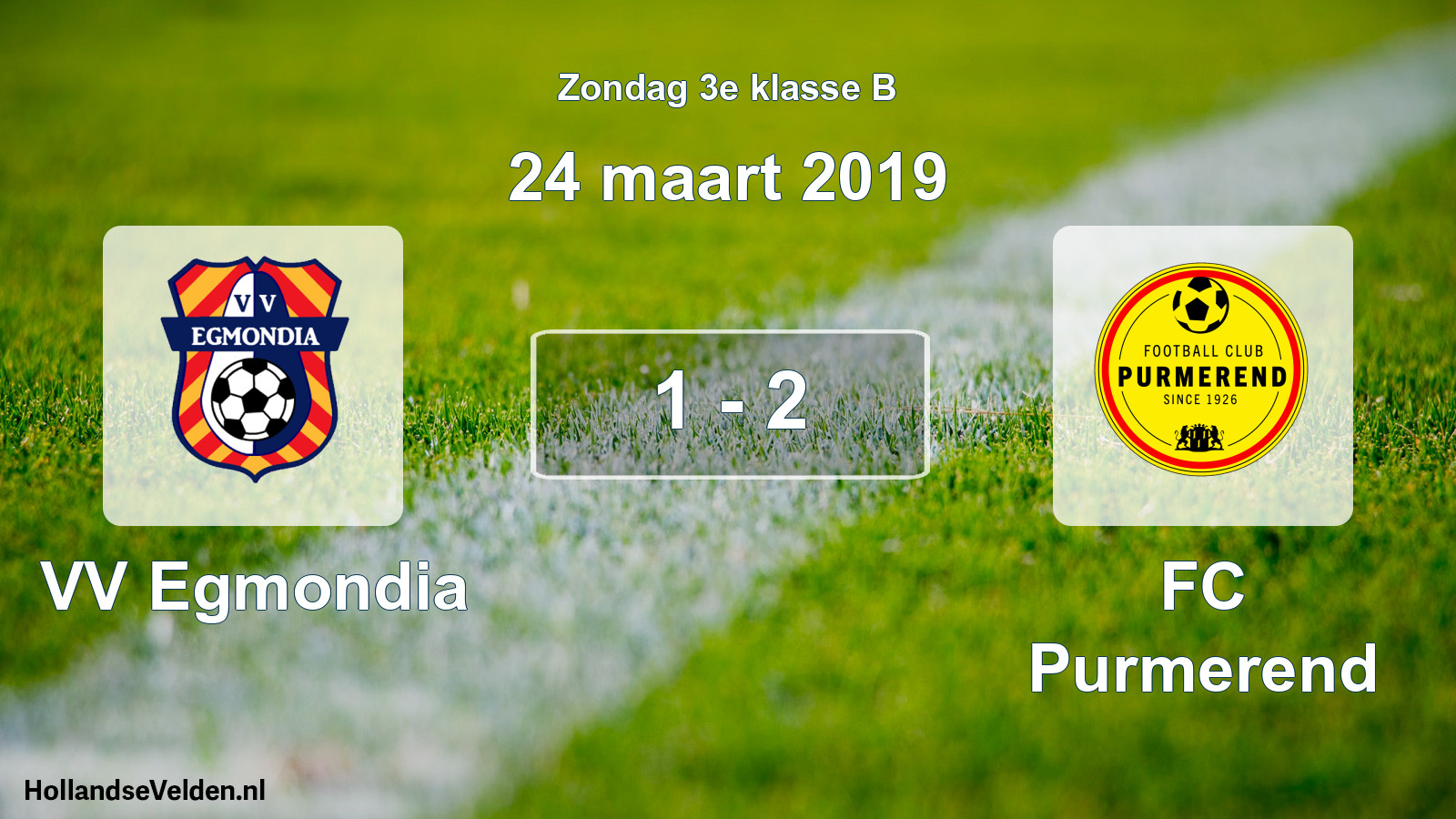Total number of matches played: VV Egmondia - FC Purmerend 1 - 2 (24 March 2019)