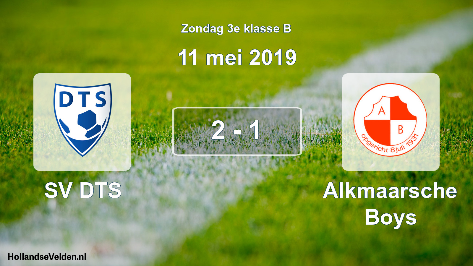 Total number of matches played: SV DTS - Alkmaarsche Boys 2 - 1 (11 May 2019)