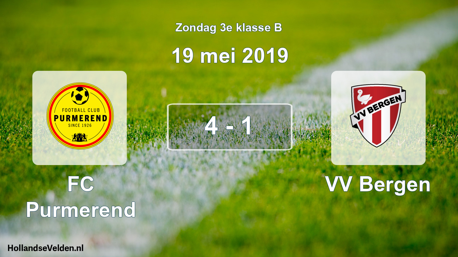 Total number of matches played: FC Purmerend - VV Bergen 4 - 1 (19 May 2019)