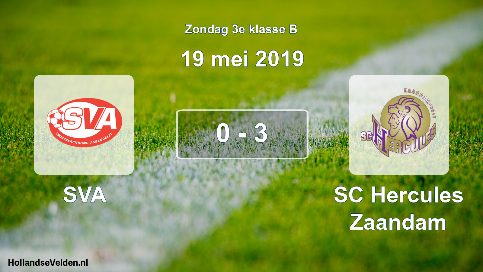 Total number of matches played: SVA - SC Hercules Zaandam 0 - 3 (19 May 2019)