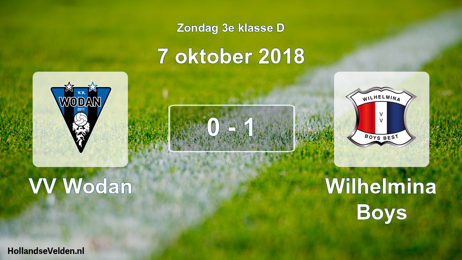 Total number of matches played: VV Wodan - Wilhelmina Boys 0 - 1 (7 October 2018)