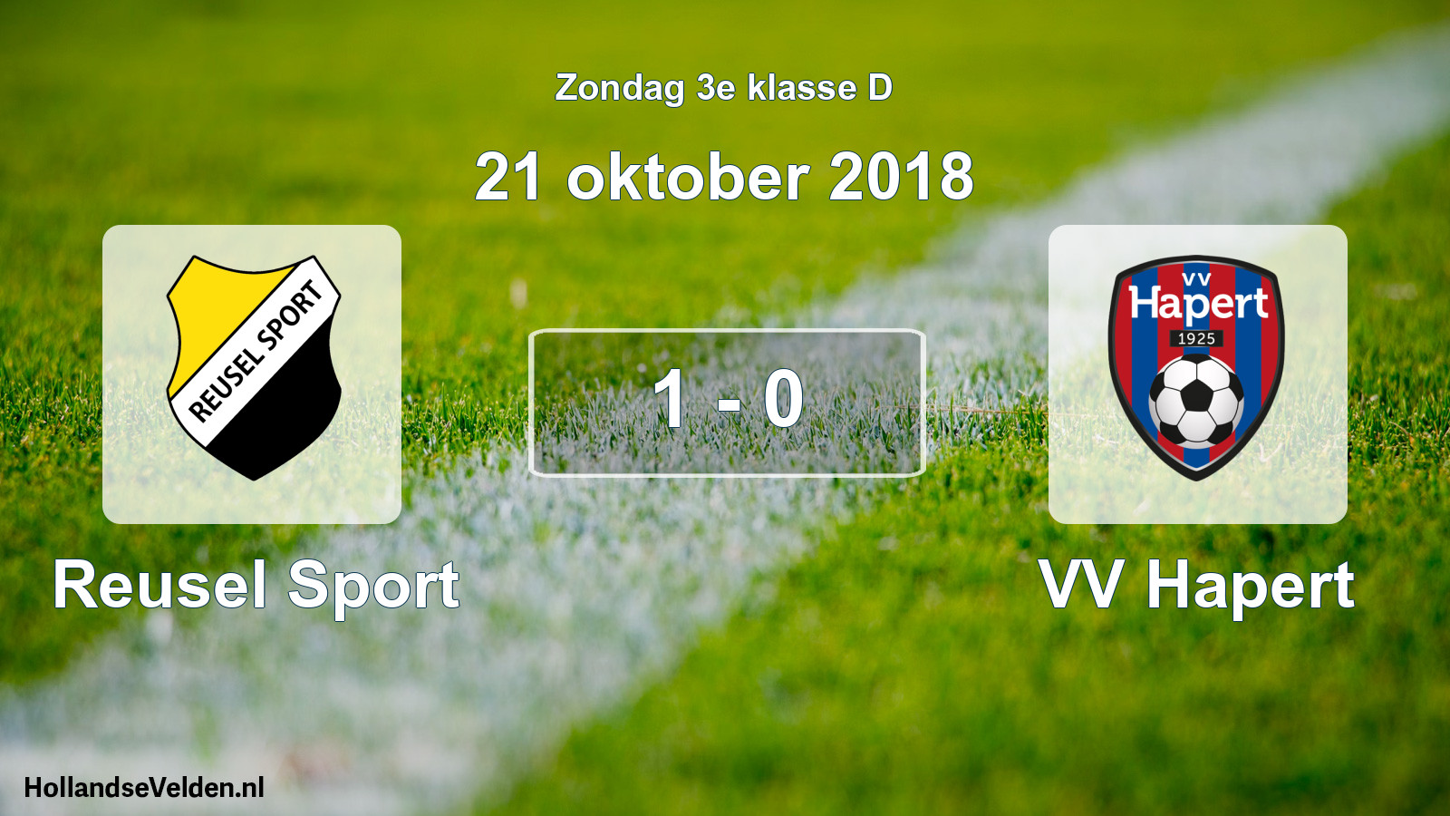Total number of matches played: Reusel Sport - VV Hapert 1 - 0 (21 October 2018)
