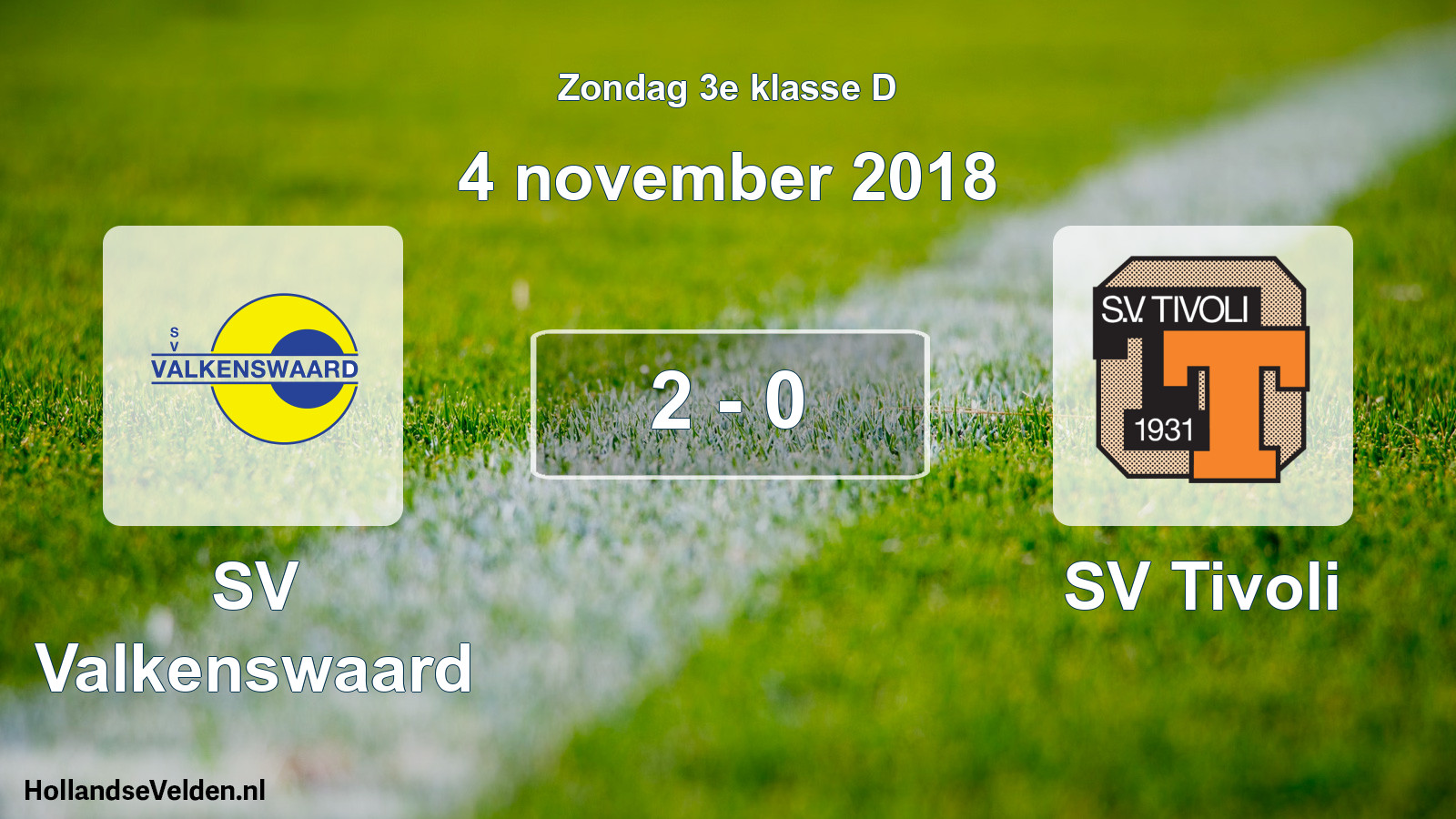 Total number of matches played: SV Valkenswaard - SV Tivoli 2 - 0 (4 November 2018)