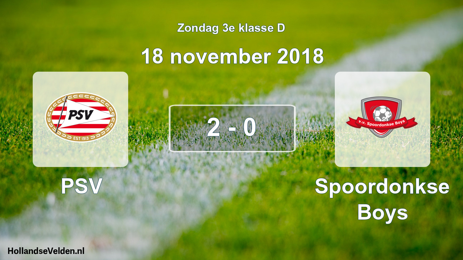 Total number of matches played: PSV - Spoordonkse Boys 2 - 0 (18 November 2018)