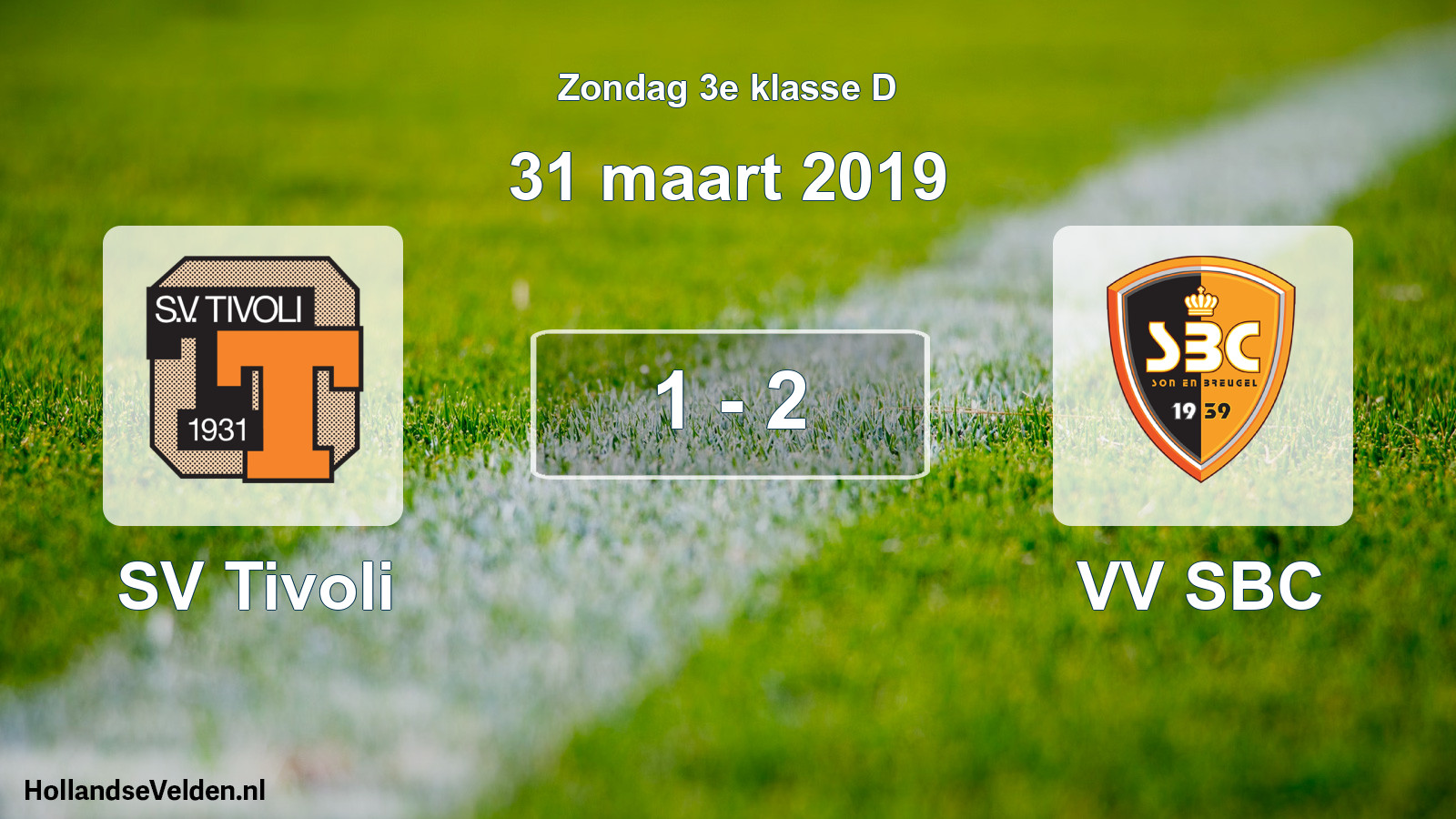 Total number of matches played: SV Tivoli - VV SBC 1 - 2 (31 March 2019)