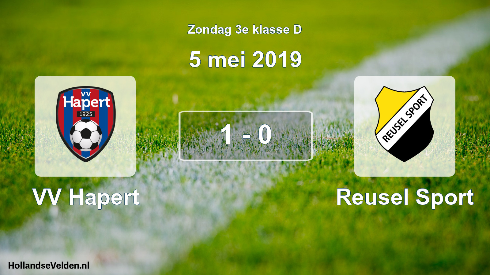 Total number of matches played: VV Hapert - Reusel Sport 1 - 0 (5 May 2019)