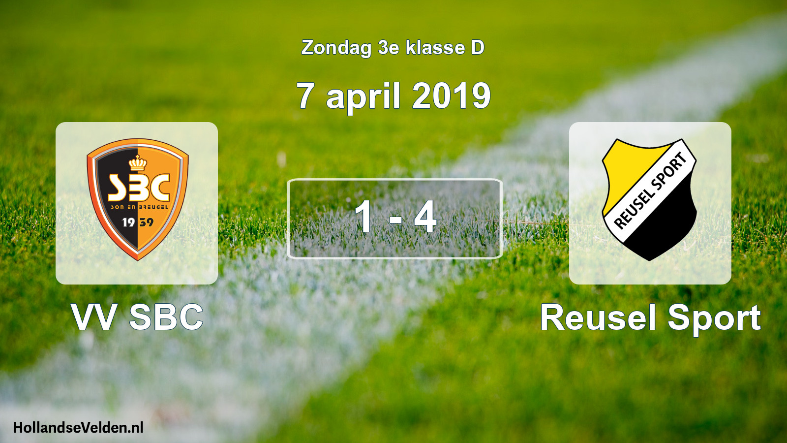 Total number of matches played: VV SBC - Reusel Sport 1 - 4 (7 April 2019)