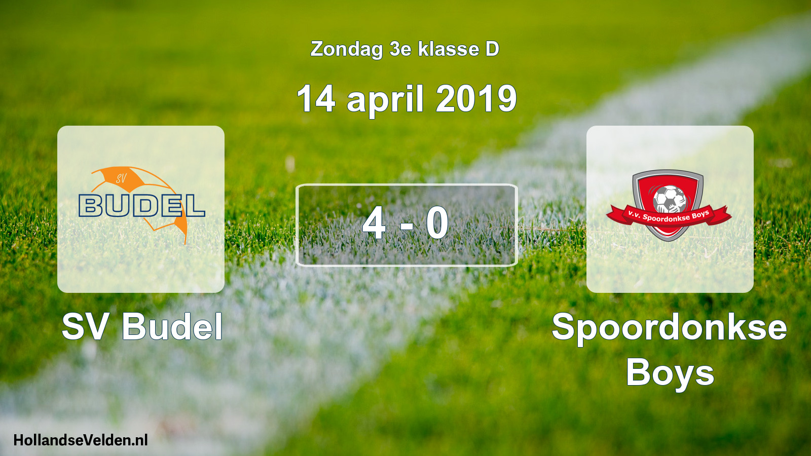 Total number of matches played: SV Budel - Spoordonkse Boys 4 - 0 (14 April 2019)