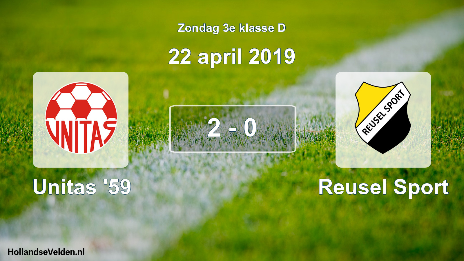 Total number of matches played: Unitas '59 - Reusel Sport 2 - 0 (22 April 2019)