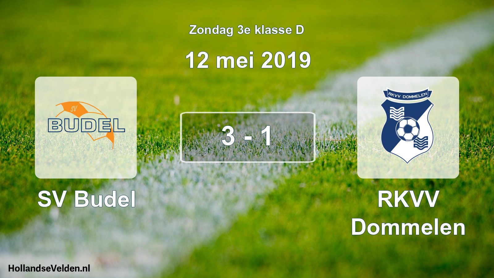 Total number of matches played: SV Budel - RKVV Dommelen 3 - 1 (12 May 2019)