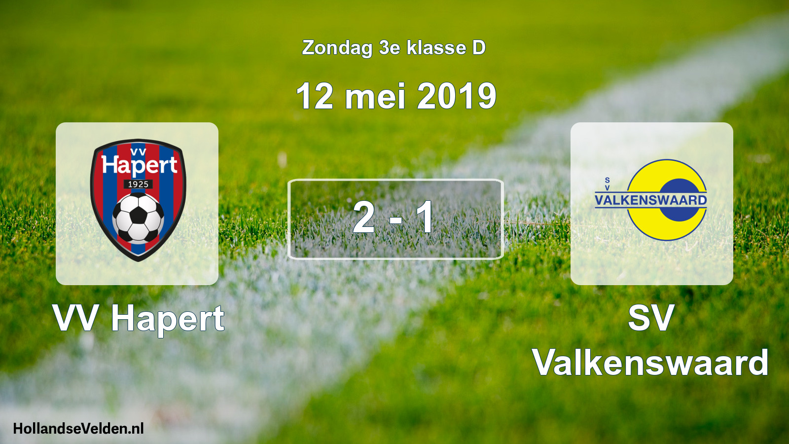 Total number of matches played: VV Hapert - SV Valkenswaard 2 - 1 (12 May 2019)