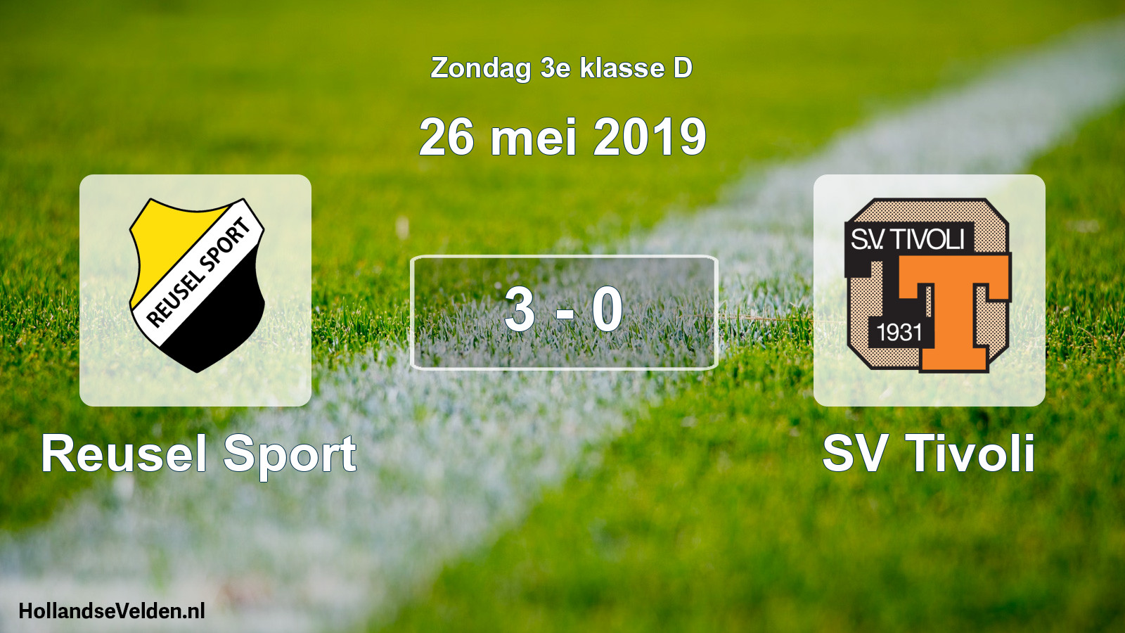 Total number of matches played: Reusel Sport - SV Tivoli 3 - 0 (26 May 2019)