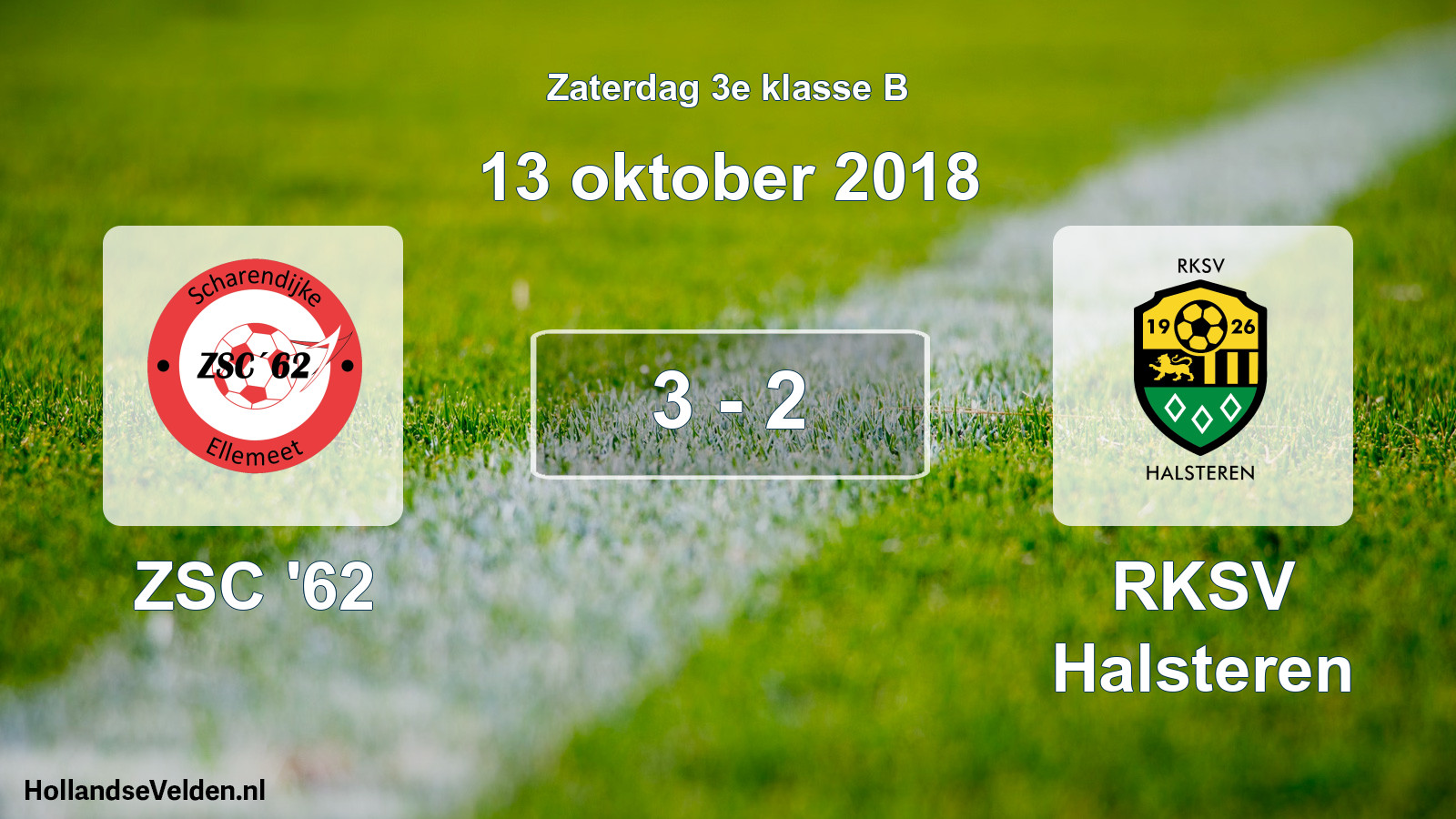 Total number of matches played: ZSC '62 - RKSV Halsteren 3 - 2 (13 October 2018)