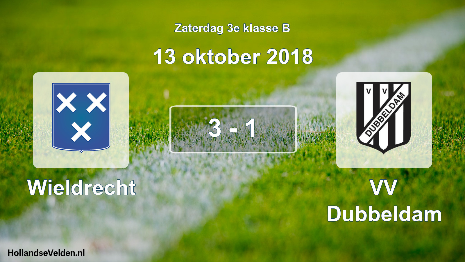 Total number of matches played: Wieldrecht - VV Dubbeldam 3 - 1 (13 October 2018)