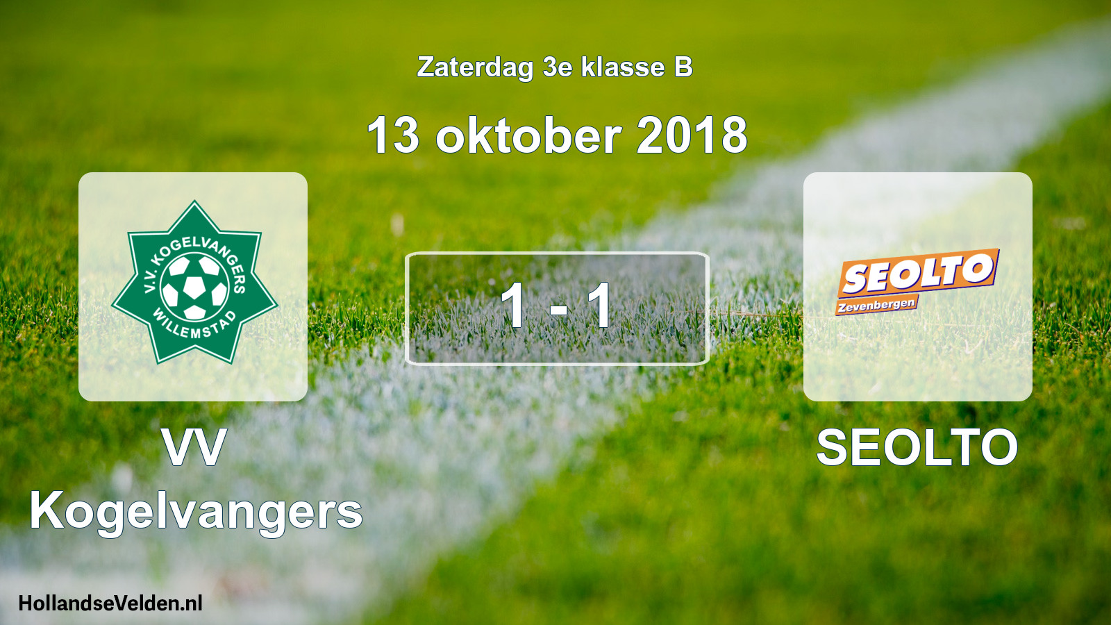 Total number of matches played: VV Kogelvangers - SEOLTO 1 - 1 (13 October 2018)
