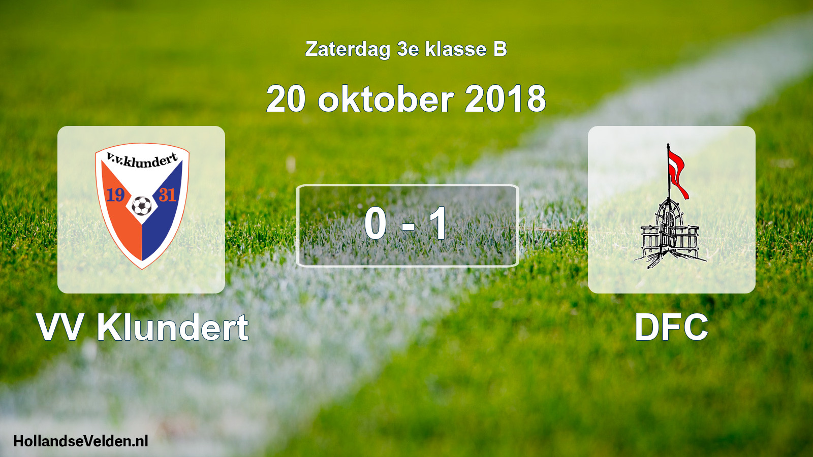 Total number of matches played: VV Klundert - DFC 0 - 1 (20 October 2018)