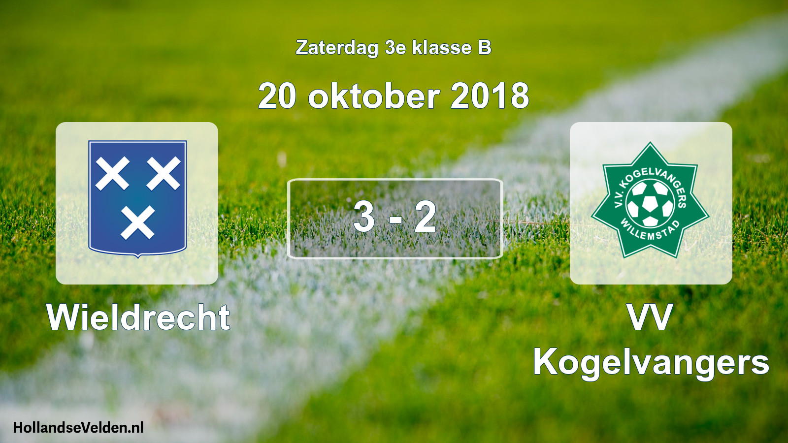 Total number of matches played: Wieldrecht - VV Kogelvangers 3 - 2 (20 October 2018)