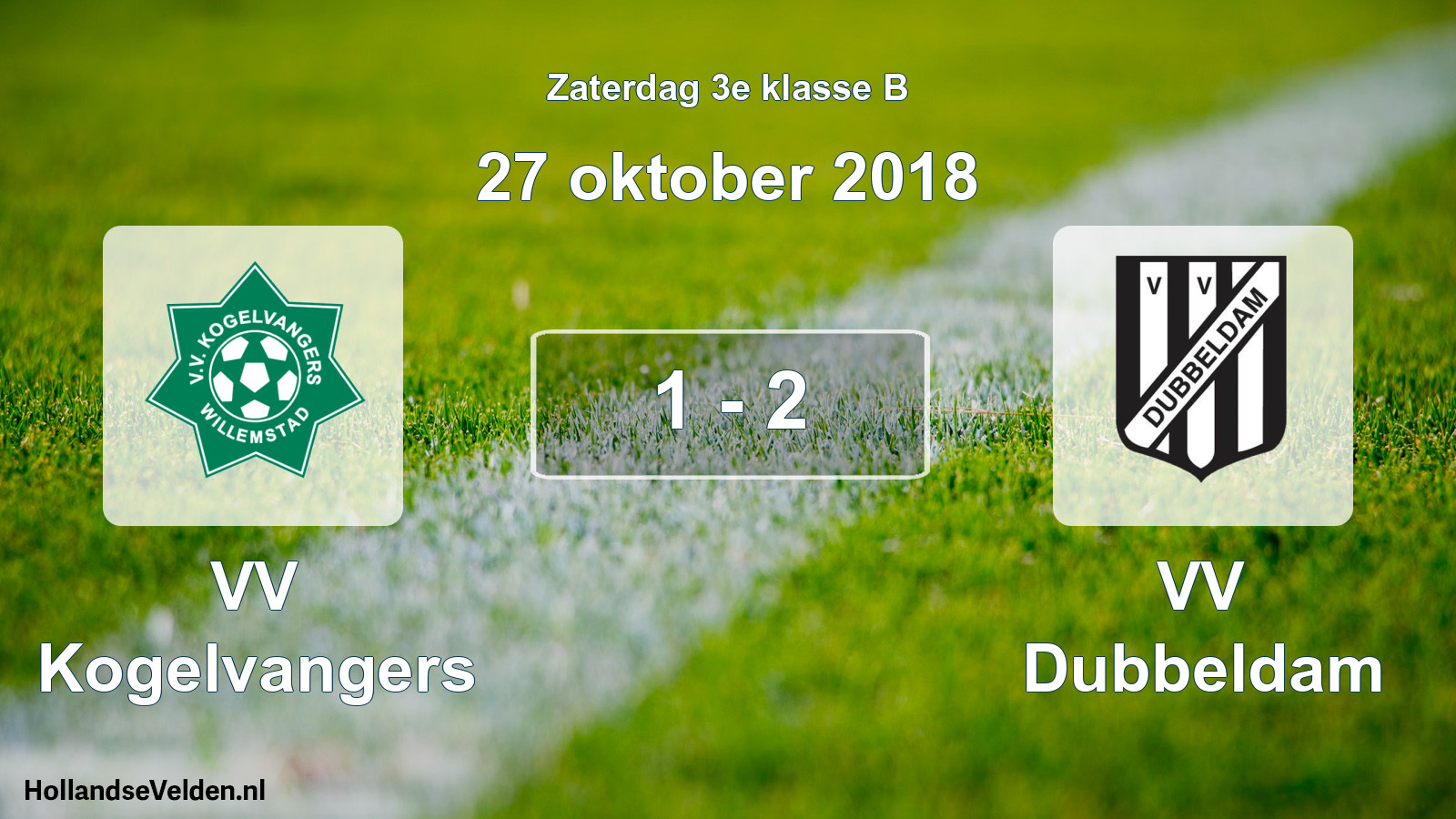 Total number of matches played: VV Kogelvangers - VV Dubbeldam 1 - 2 (27 October 2018)