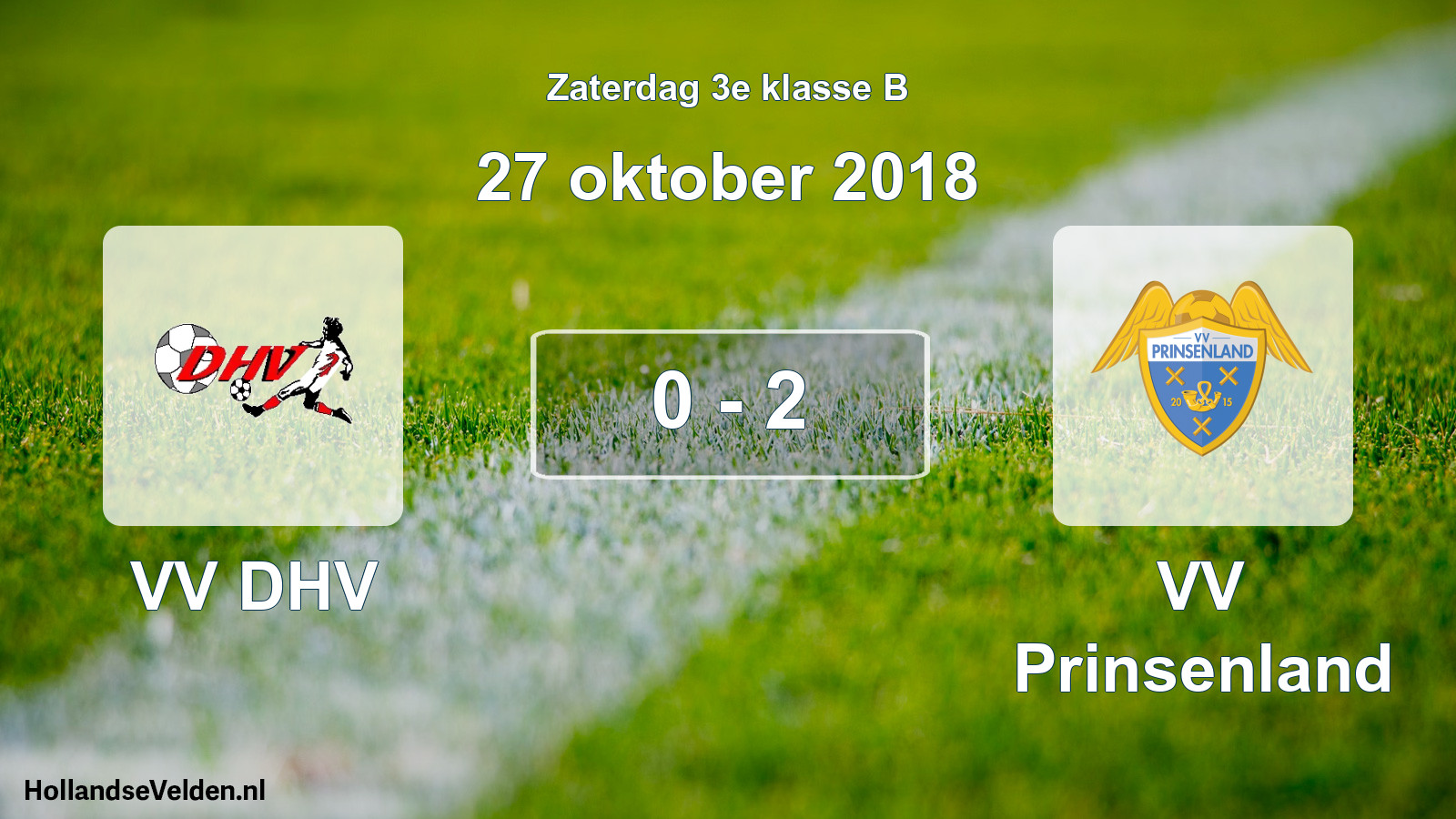 Total number of matches played: VV DHV - VV Prinsenland 0 - 2 (27 October 2018)