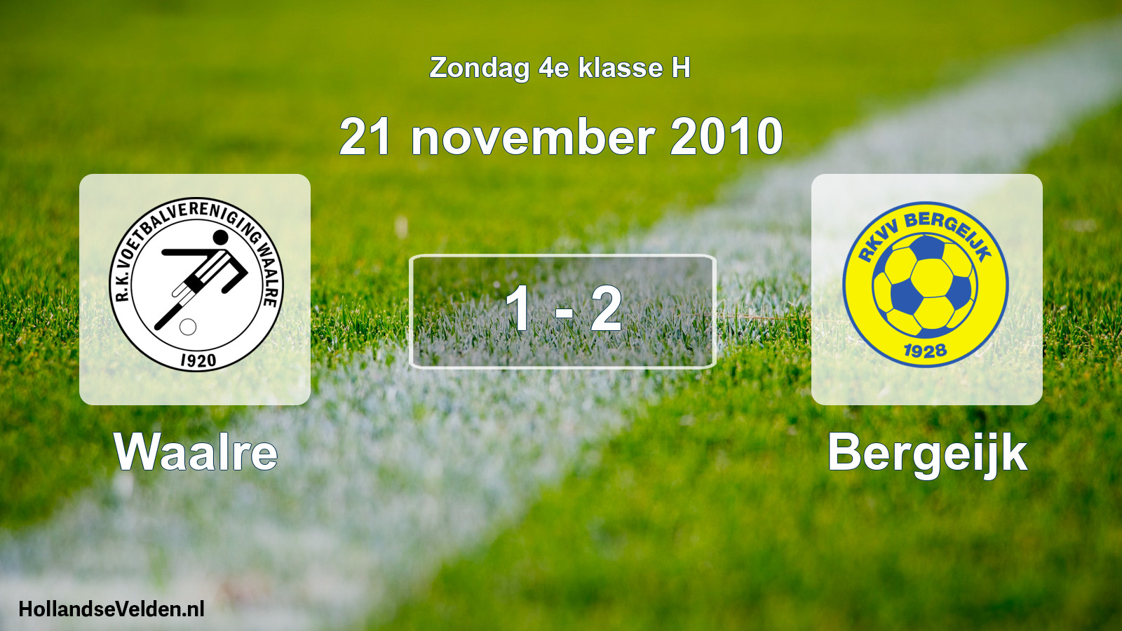 Total number of matches played: Waalre - Bergeijk 1 - 2 (21 November 2010)