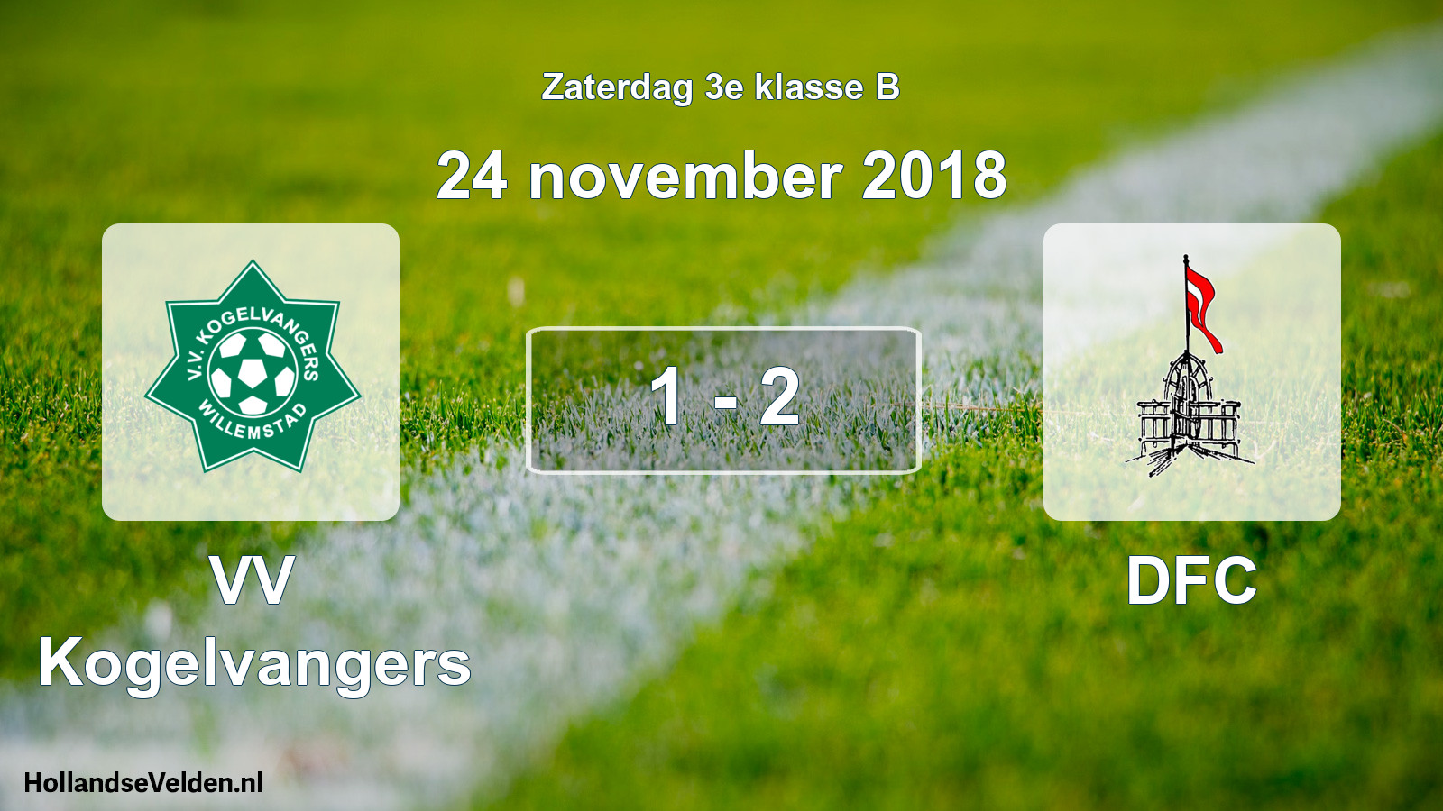 Total number of matches played: VV Kogelvangers - DFC 1 - 2 (24 November 2018)