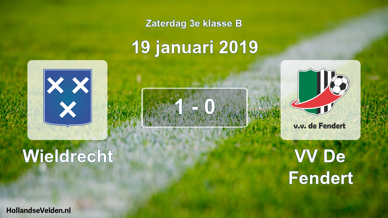 Total number of matches played: Wieldrecht - VV De Fendert 1 - 0 (19 January 2019)