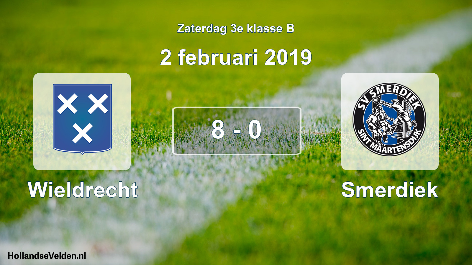 Total number of matches played: Wieldrecht - Smerdiek 8 - 0 (2 February 2019)