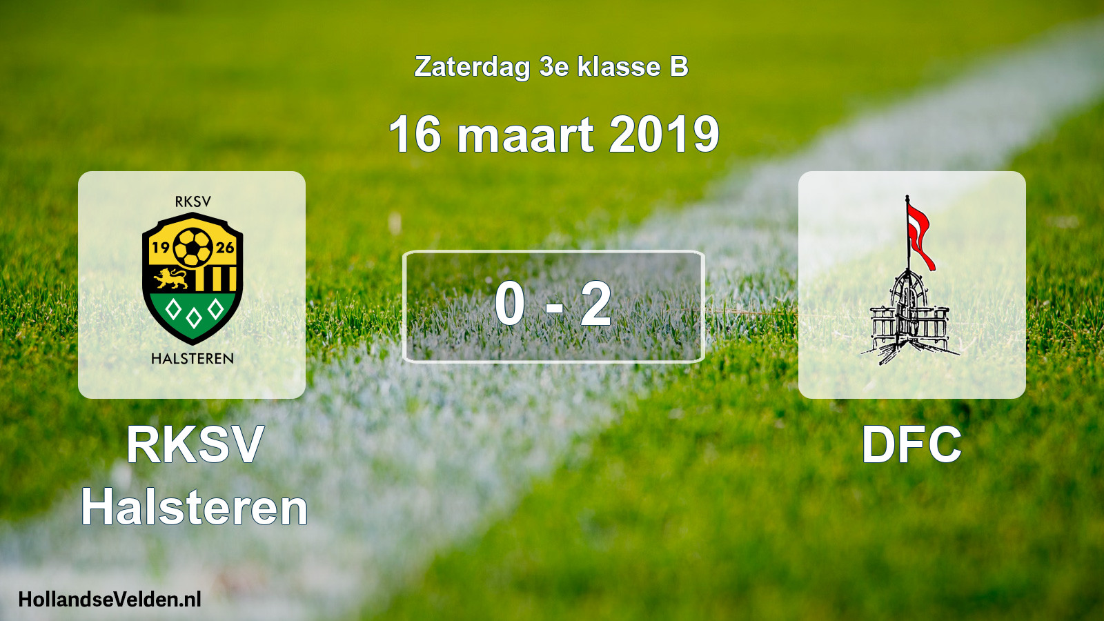 Total number of matches played: RKSV Halsteren - DFC 0 - 2 (16 March 2019)