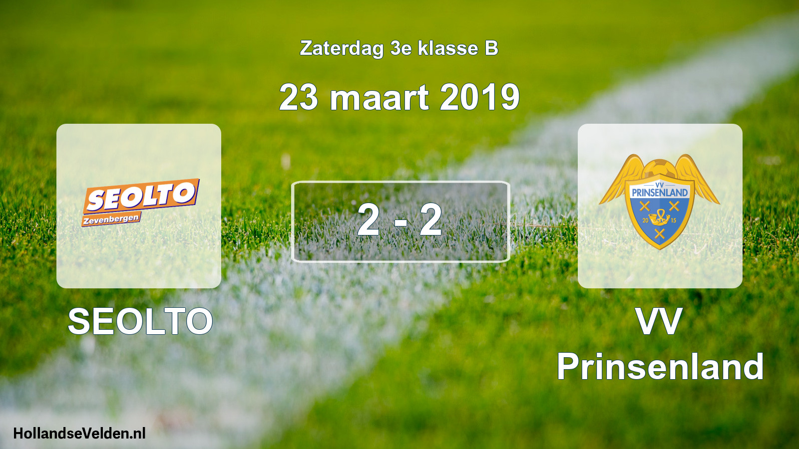Total number of matches played: SEOLTO - VV Prinsenland 2 - 2 (23 March 2019)