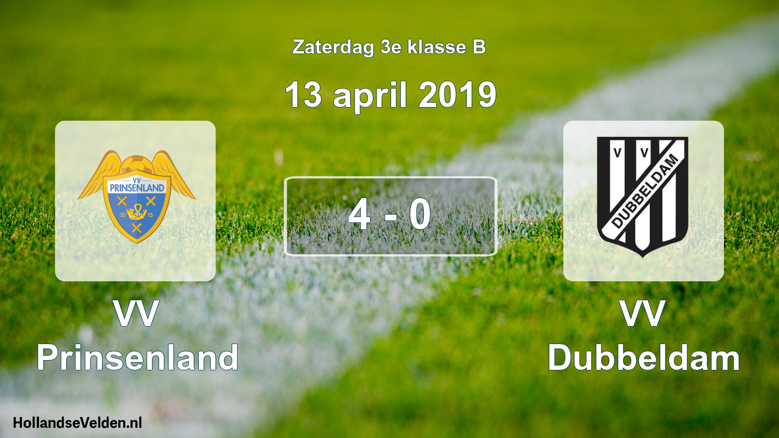 Total number of matches played: VV Prinsenland - VV Dubbeldam 4 - 0 (13 April 2019)