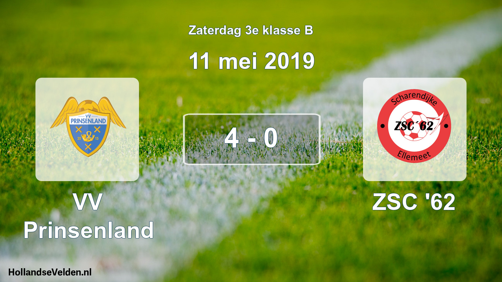 Total number of matches played: VV Prinsenland - ZSC '62 4 - 0 (11 May 2019)