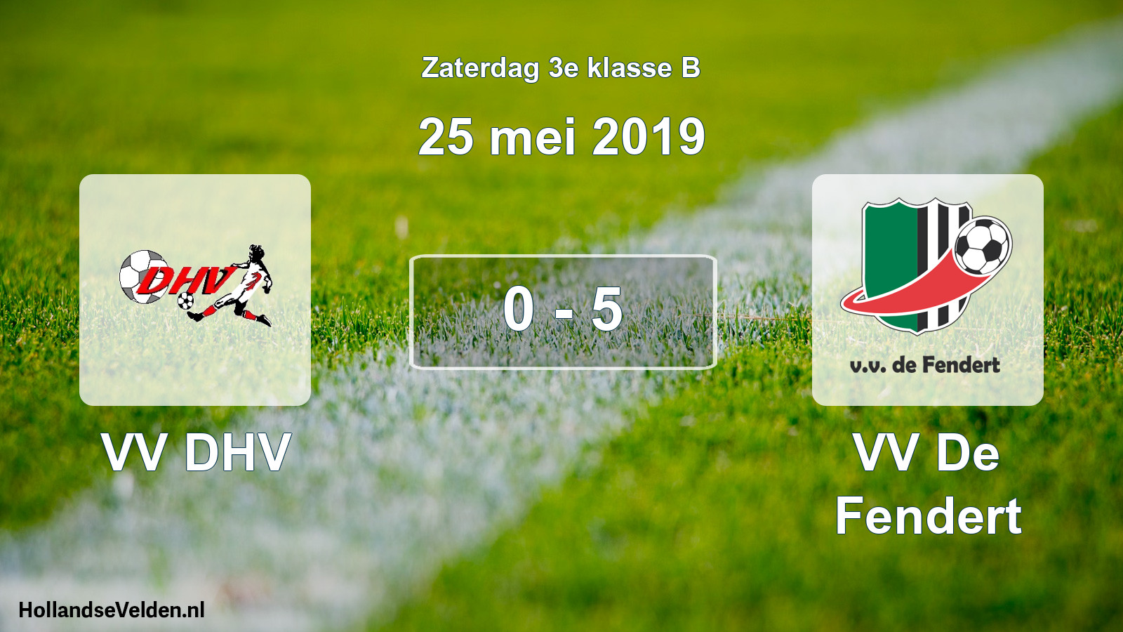 Total number of matches played: VV DHV - VV De Fendert 0 - 5 (25 May 2019)