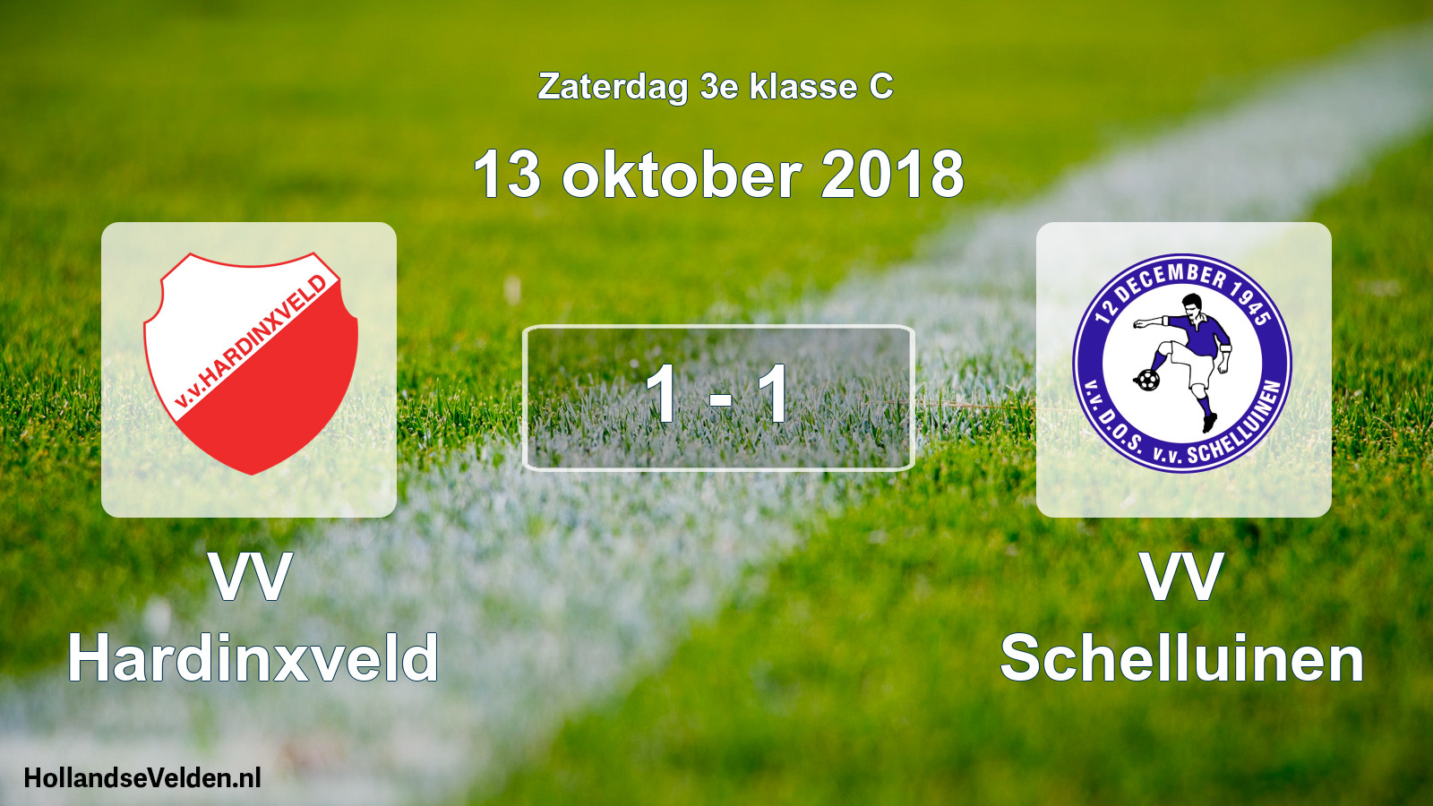 Total number of matches played: VV Hardinxveld - VV Schelluinen 1 - 1 (13 October 2018)