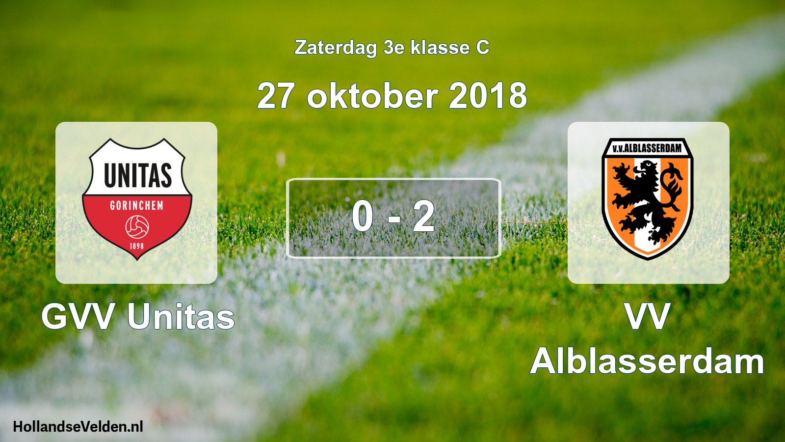 Total number of matches played: GVV Unitas - VV Alblasserdam 0 - 2 (27 October 2018)