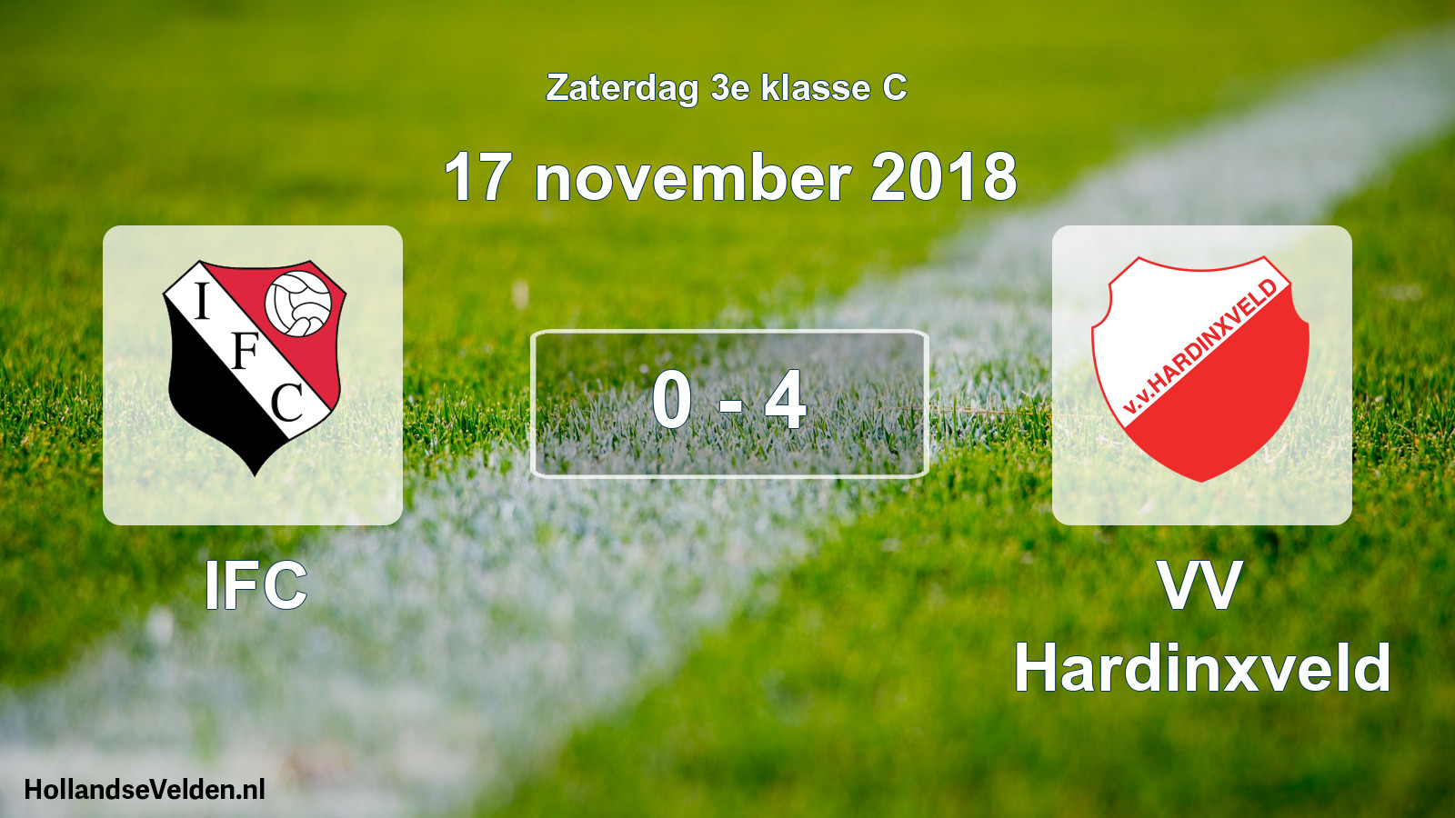 Total number of matches played: IFC - VV Hardinxveld 0 - 4 (17 November 2018)