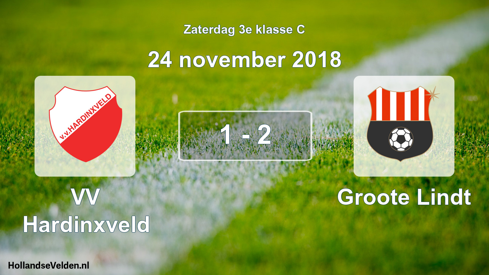 Total number of matches played: VV Hardinxveld - Groote Lindt 1 - 2 (24 November 2018)