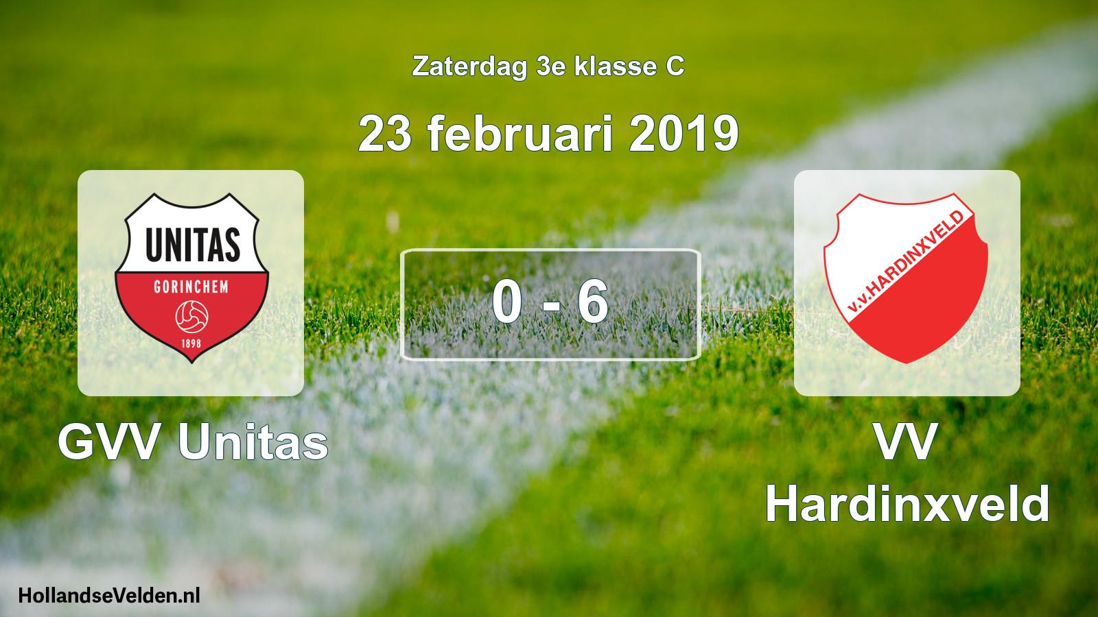 Total number of matches played: GVV Unitas - VV Hardinxveld 0 - 6 (23 February 2019)