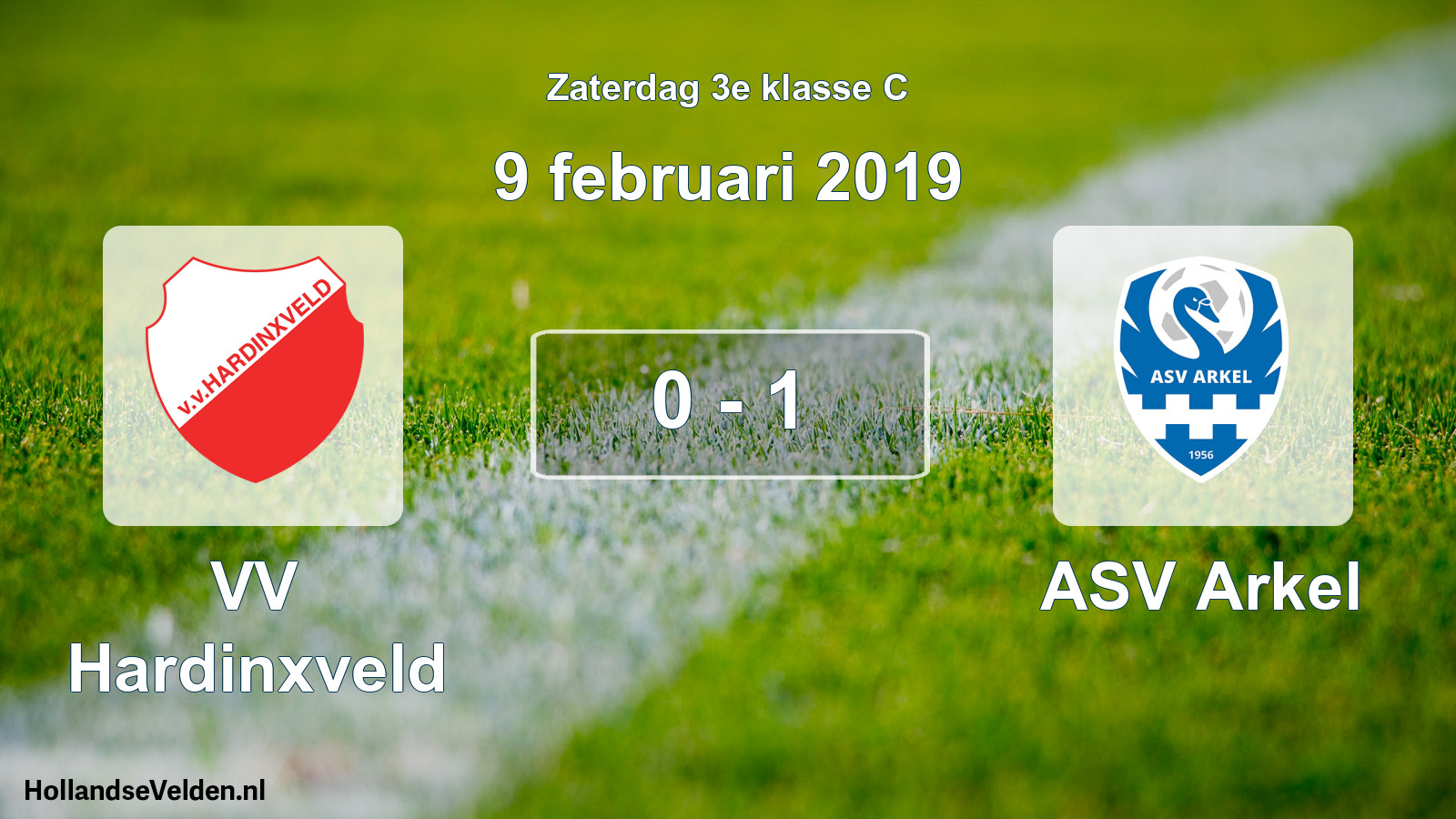Total number of matches played: VV Hardinxveld - ASV Arkel 0 - 1 (9 February 2019)